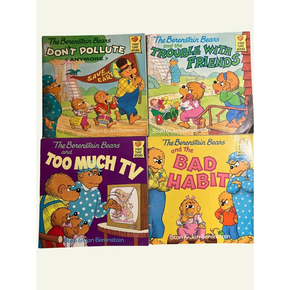 The Berenstain Bears First Time Books Lot of 4 Children Books